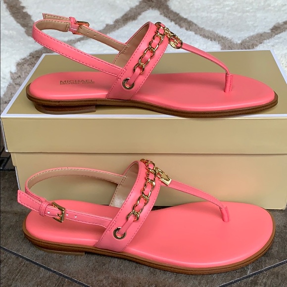 MICHAEL KORS ELSA THONG NAPPA PU GRAPEFRUIT - Picture 2 of 16